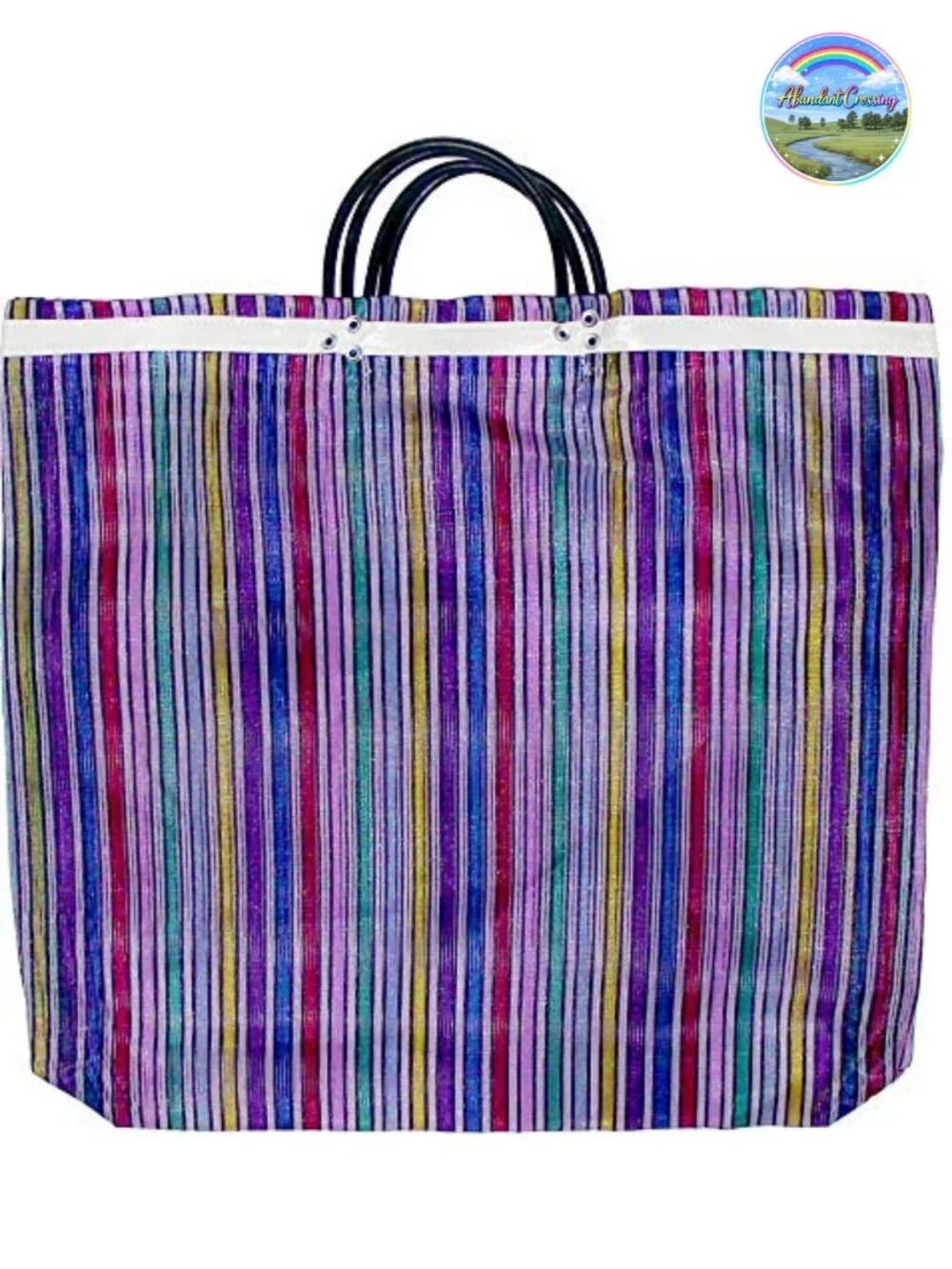 Reusable Mesh Grocery Bags, Market Tote, High Thread Plastic, 3 Pack, 20x22 in